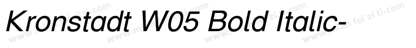 Kronstadt W05 Bold Italic字体转换